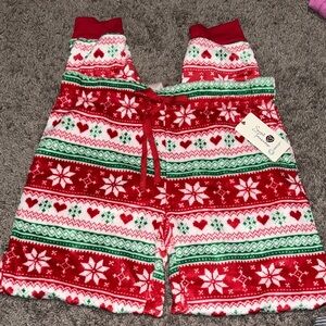 Secret Treasures Festive Red and Green Kids Pajama Bottoms